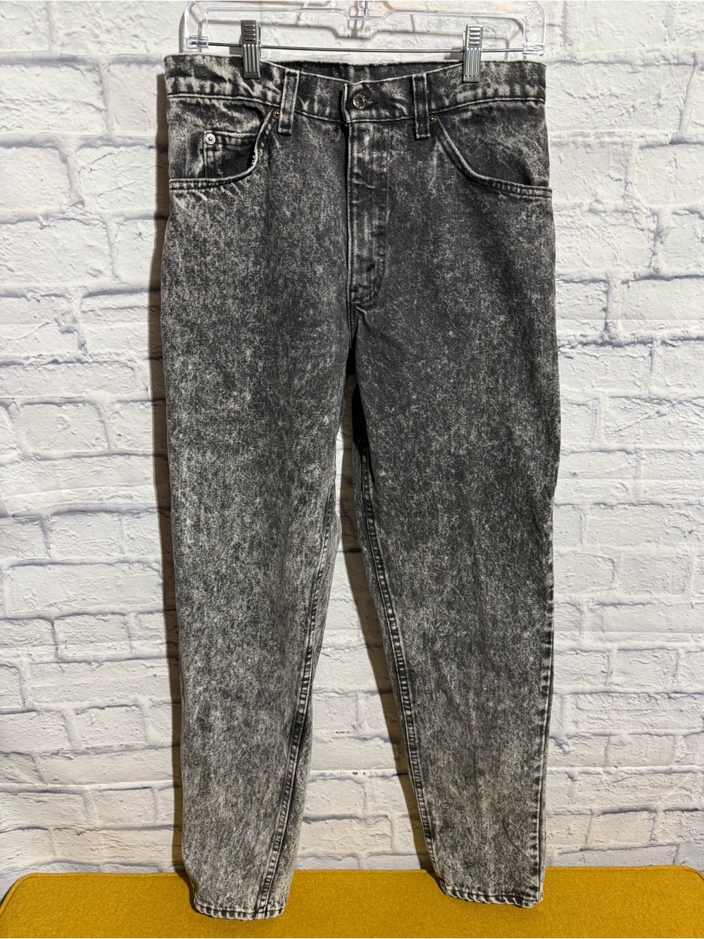 VINTAGE 80’s Men's Levi’s Black ACID WASH Jeans - Size 31x32